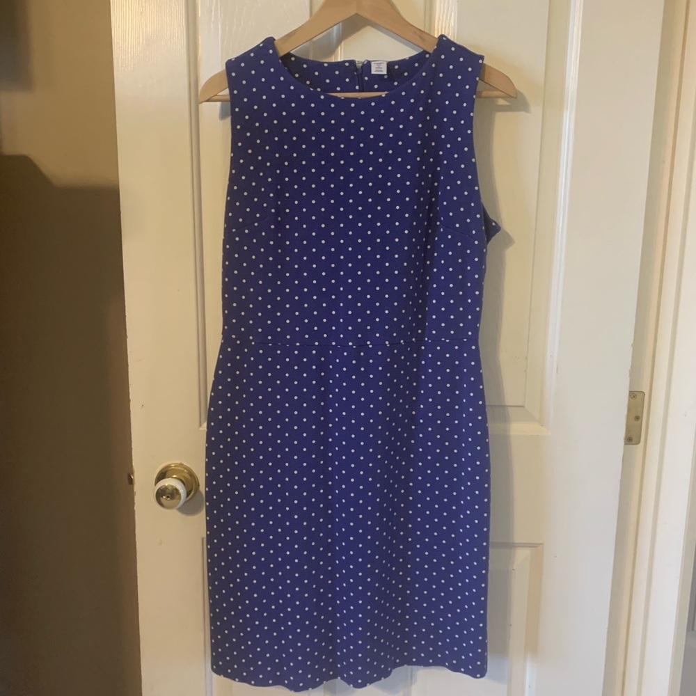 Old Navy - Blue & white polka dot sleeveless dress LG - TALL
